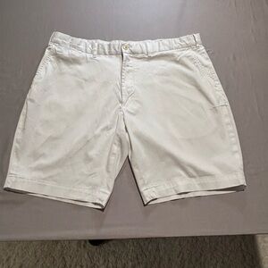 Polo Golf Ralph Lauren Shorts Men 40 White Crest Logo Shield Twill Stretch Chino
